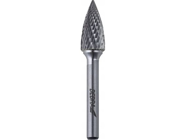 Dedra fræser tapp/spiss i stål G12x25 mm, skaft 6 mm