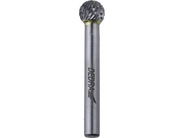 Dedra fresespiss med rund nese d10x9 mm, skaft 6 mm