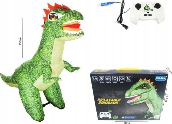 Hipo Dinozaur oppblåsbar 1,5 m høy/2 m lang H13700 47059