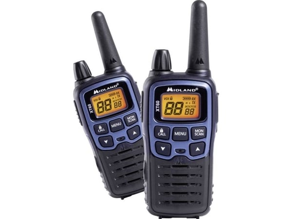 Midland XT60, 24 kanaler, 446.00625 - 446.0937 MHz, LCD, AAA, 112 g, 54 x 33 x 120 mm