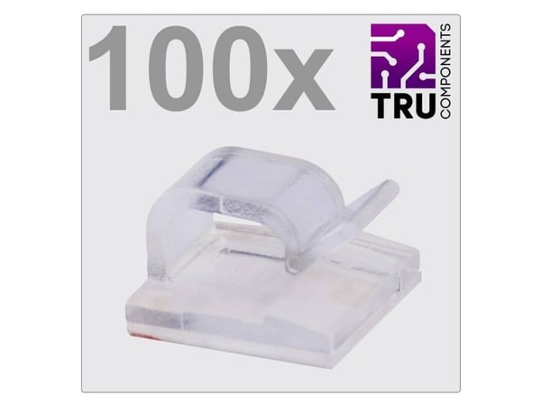 TRU COMPONENTS T24CA019 Kaapeliklipsit Itsekiinnittyvä TC-12888432 Bundle-Ø-alue 1-7 mm Läpinäkyvä 100 kpl TRU COMPONENTS T24CA019 Kaapeliklipsit Itsekiinnittyvä TC-12888432 Bundle-Ø-alue 1-7 mm Läpinäkyvä 100 kpl