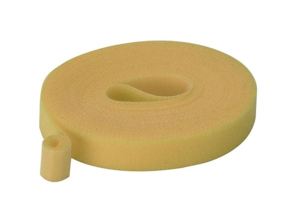 TRU COMPONENTS T24CA063 kardborreband för montering, statisk loop, 5 m x 15 mm, gul