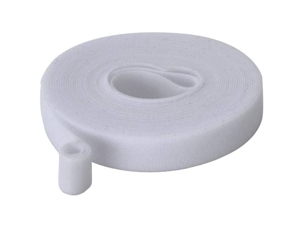 TRU COMPONENTS T24CA064 buntband för montering, statisk loop del, (L x B) 5 m x 15 mm vit