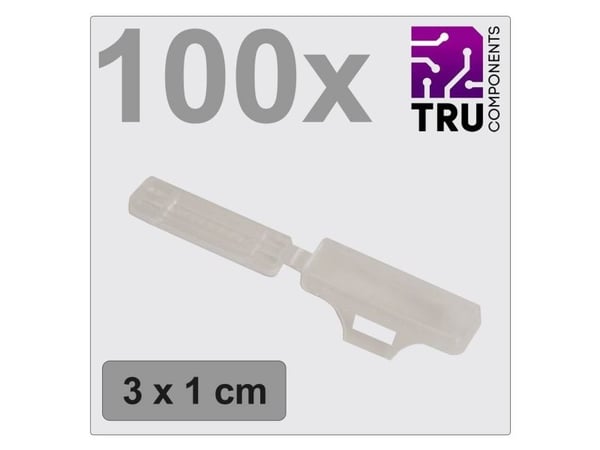 TRU COMPONENTS TC-12888596 T24CA081 markeringsupphäng präglad yta 9,5 x 30 mm, 100 st