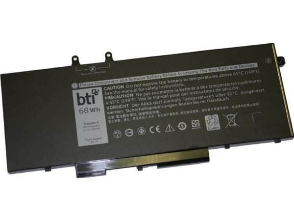 BTI - Batteri til bærbar PC - litiumpolymer - 4-cellers - 8500 mAh - 65 Wh - for Dell Inspiron 15 7590 2-in-1; Latitude 5300, 5300 2-in-1, 5310, 53...