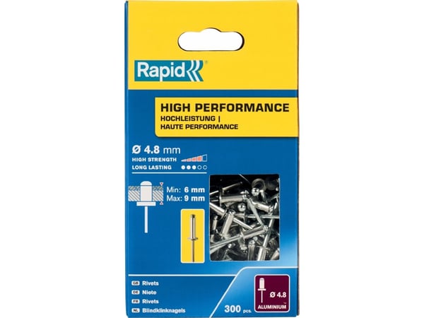 Hestesamler Rapid nity forsterket o4.8 12 mm alu - 300 stk. eske