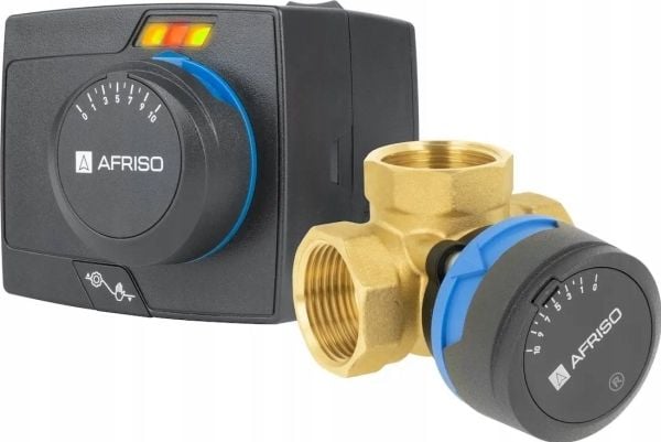 Afriso 3-veis blandeventil roterende ARV 384 Vario ProClick + aktuator ARM 343 ProClick DN25 Rp1" Kvs 4,5-12