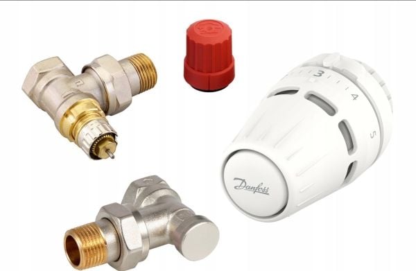 Danfoss 3-delt sett Regus RA mutter +RA-N+RLV-S 15-kantet