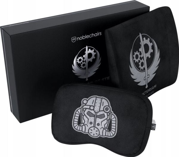 noblechairs Brotherhood of Steel, Nakkepute/korsryggpute, Sort, 2 stykker