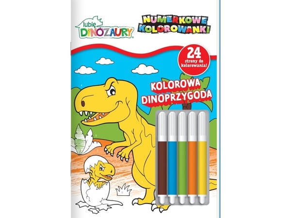 Pidän dinosauruksista. numeroidut värityskirjat (ryhmätyöt)
