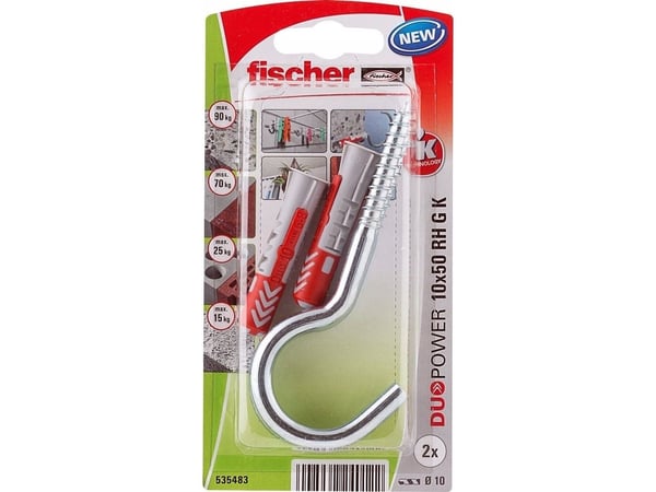 Fischer DuoPower 10 x 50 RH G K NV Raudoitustulppasarja 50 mm 535483 1 sarja