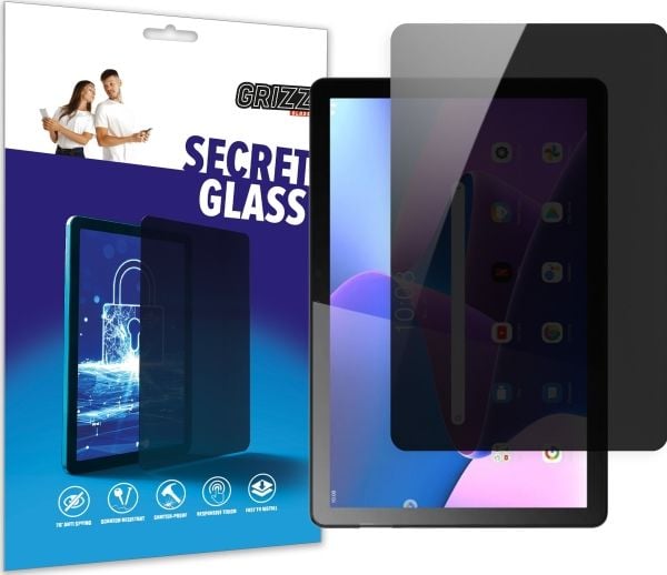 GrizzGlass personvernglass GrizzGlass SecretGlass for Lenovo Tab M10 Plus (3. generasjon)