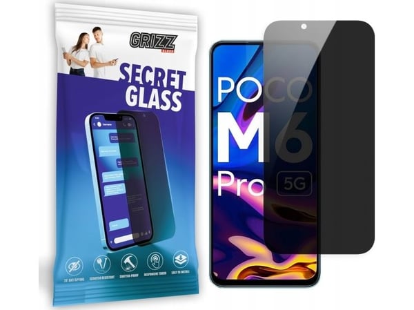 GrizzGlass personvern-glas GrizzGlass SecretGlass til Xiaomi POCO M6 Pro