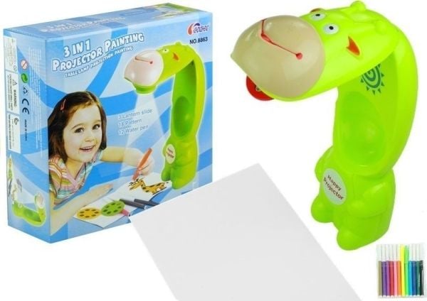 LeanToys projektor Zyrafa + skrivebok + vanndyppere