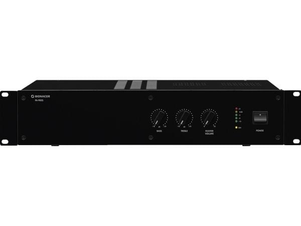 Monacor PA-900S, 1.0 kanaler, 160 W, 0,5%, 80 dB, Klämplintar, AC