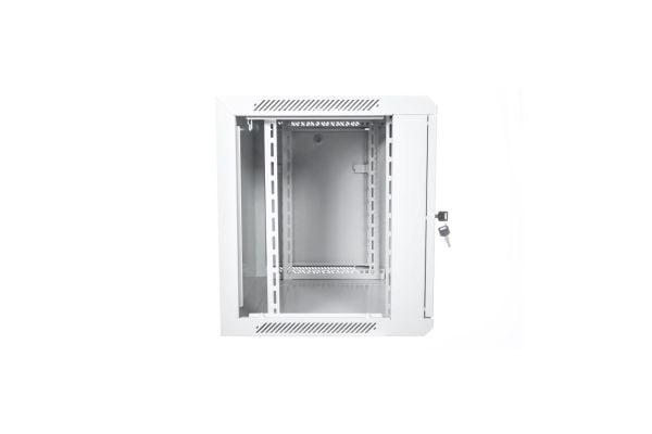 Digitus DN-W19 12U/600/MD, Väggmonterad rack, 12U, 60 kg, Knapplås, Ljusgrå