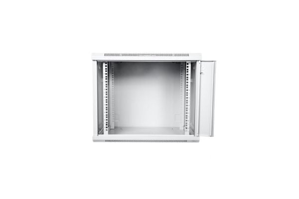 Digitus DN-W19 12U/600/MD, Väggmonterad rack, 12U, 60 kg, Knapplås, Ljusgrå