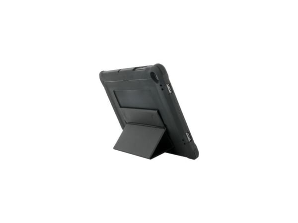 Mobilis PROTECH - Baksidedeksel for nettbrett - med stativ og håndstropp, forsterket - svart - for Samsung Galaxy Tab A9+