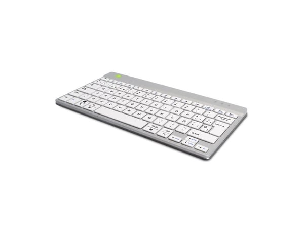 R-Go Compact Break - Tastatur - with integrated break indicator - compact - trådløs - Bluetooth 5.0 - QWERTY - Spansk - hvit