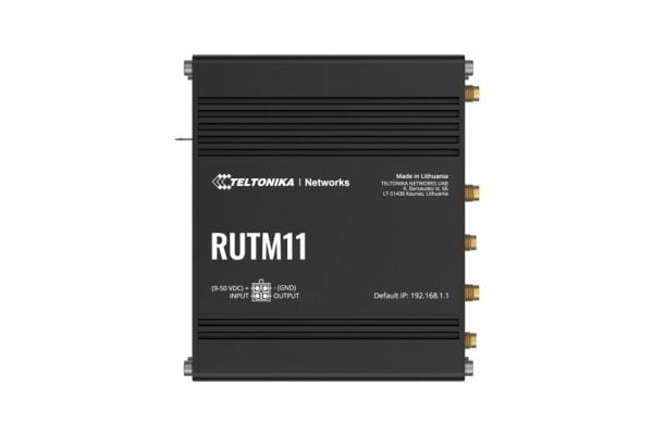 Teltonika RUTM11, Ethernet WAN, Gigabitti Ethernet, SIM-korttipaikka, musta