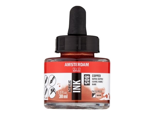 Artequipment AMSTERDAM AKRYLBLÆKK 30 ml - KOBBER univ