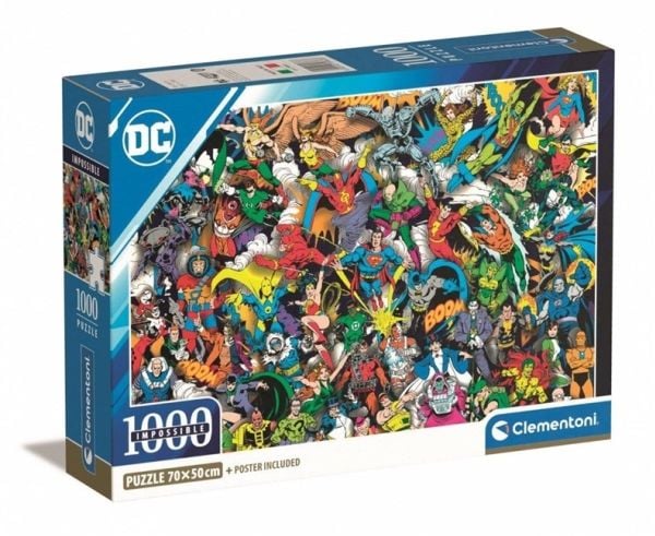 Clementoni DC Comics Impossible, 1000 stk, Tegneserier, 18 År