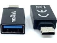 Adapter Maxlife USB-A till USB-C svart (8_2273670)