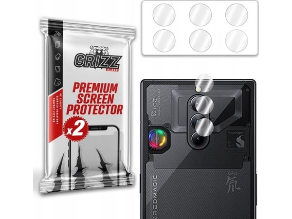 GrizzGlass HybridGlass kameralinsebeskytter til Nubia Red Magic 8S Pro+