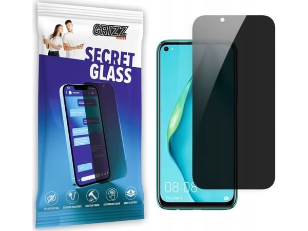 GrizzGlass personvern-/SecretGlass-tilpasset skjermglass til Huawei P40 Lite