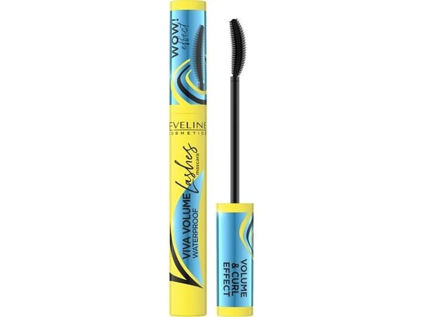 Eveline Viva Volume Lashes Waterproof mascara för fylligare och böjda fransar - svart 10 ml