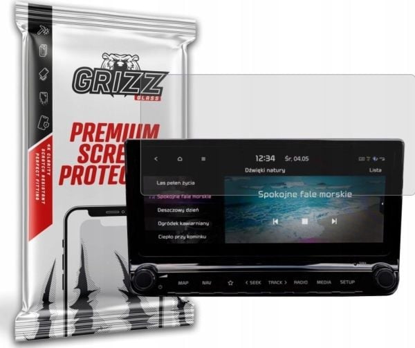 GrizzGlass matt foliefilm GrizzGlass CarDisplay beskyttelse for Audi A3