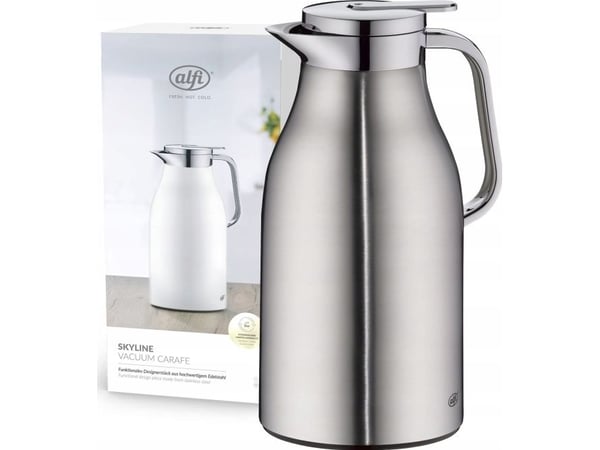 Alfi SKYLINE, Karaffel, 1,5 L, Rustfritt stål, Rustfritt stål, Polypropylen (PP), Plast, 12 t