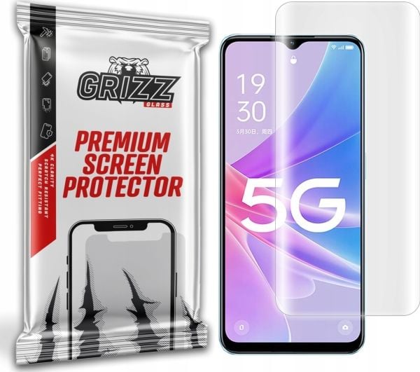 GrizzGlass hydrogel skjermfolie GrizzGlass Hydrofilm til Oppo A1x 5G