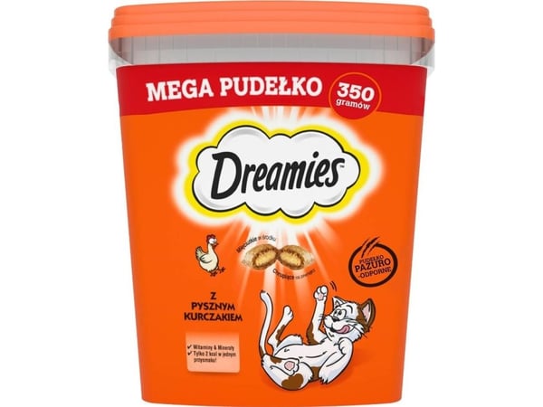DREAMIES Mixed Flavours med kylling og ost - kattegodbid - 350 gram