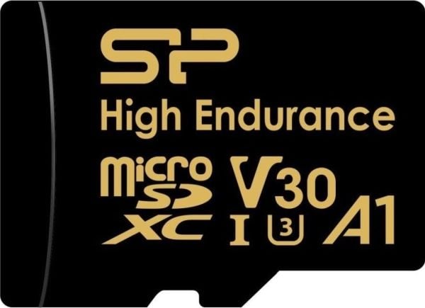 SILICON POWER Golden Series - High Endurance flashminnekort (microSDXC til SD-adapter inkludert) - 64 GB - A1 / Video Class V30 / UHS-I U3 / Class1...