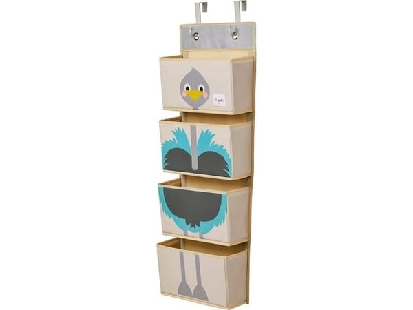 3 Sprouts Vægophæng med lommer (Wall Organizer), Struds
