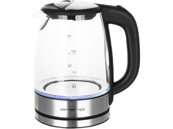 Emerio WK-119988 - Vattenkokare - 1.7 liter - 2.2 kW - svart rostfritt stål