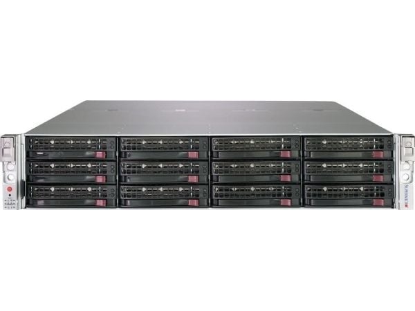 Supermicro SC826 BE1C4-R1K23LPB - Rackmonterbar 2U - forbedret og utvidet ATX - SATA/SAS - hot-swap 1200 watt - svart