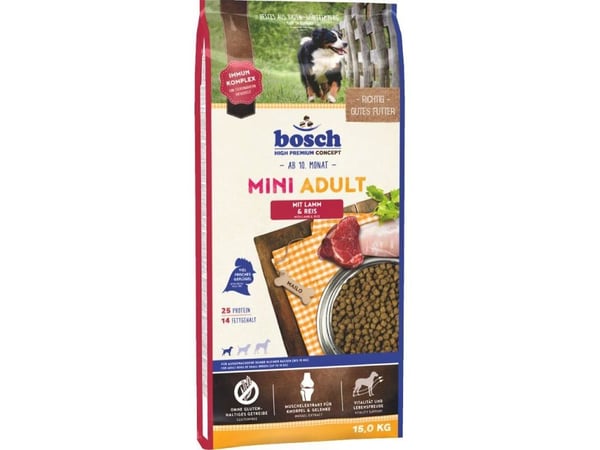 Bosch djurfoder Mini Adult - viltkött och ris 15 kg