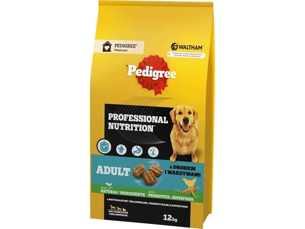 PEDIGREE Professional Nutrition Adult with poultry and vegetables, medium and large breeds - tørfoder til hunde - 12kg