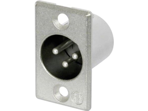 Neutrik NTR-NC3MP, XLR, Sølv, Messing, Nickel, Polyamid, Stål, Zink-stål, Nickel, UL 94 HB, IEC 61076-2-103, IP 40, IEC 68-2-20, -30 - 80 °C