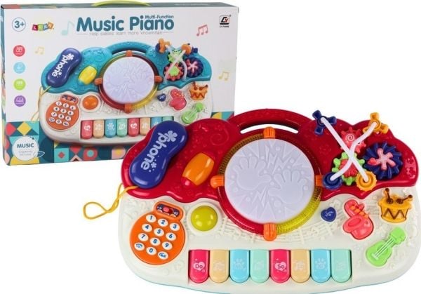 LeanToys Organki pianoleketøy utdanningsmusikalsk baby (lyder, lys)