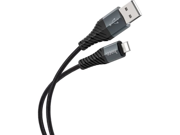 Hoco USB-A - Lightning 1 m USB-kaapeli Musta (6931474710529)