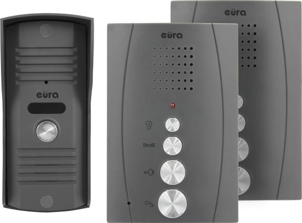 Eura ADP-51A3 “DIFESA” grafitt, enebolig, 2 dørtelefoner, intercom