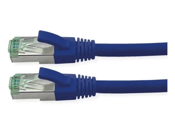 ROLINE RM S/FTP Patchkabel Kat6A/Kl.EA TPE blau 0,3m - FTP - PIMF (21.45.3274)