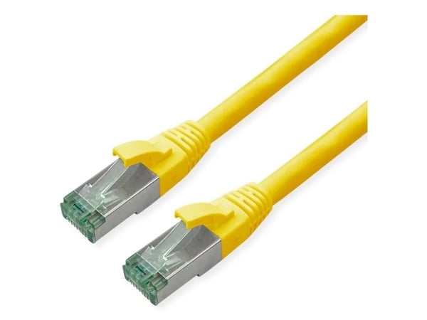ROLINE RM S/FTP Patchkabel Cat6A/Kl.EA TPE gelb 10m - FTP - PIMF, 10 m, Cat6a, S/FTP (S-STP), RJ-45, RJ-45, Gul