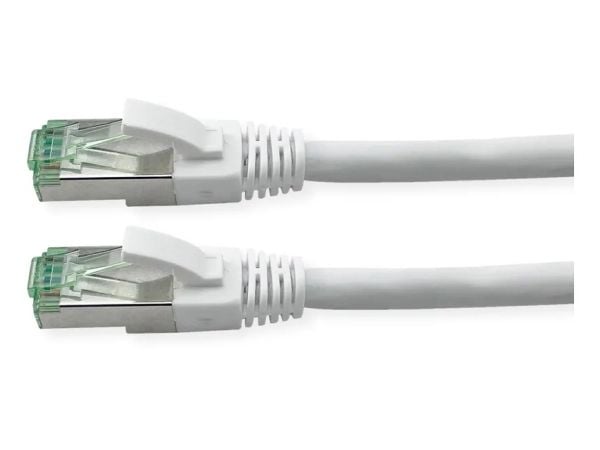 ROLINE RM S/FTP Patchkabel Cat6A/Kl.EA TPE weiss 0,3m - FTP - PIMF, 0,3m, Cat6a, S/FTP (S-STP), RJ-45, RJ-45, Hvit