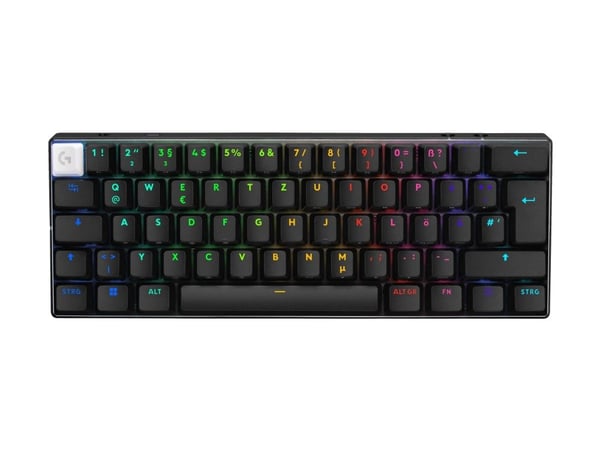Logitech G PRO X 60 - Tastatur - 60% - TKL - bakgrunnsbelyst - trådløs - 2.4 GHz, Bluetooth - QWERTY - Pan Nordic - svart