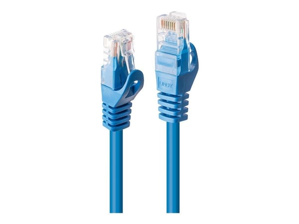 Lindy Basic - Koblingskabel - RJ-45 (hann) til RJ-45 (hann) - UTP - CAT 6 - formstøpt, uten hindringer - blå