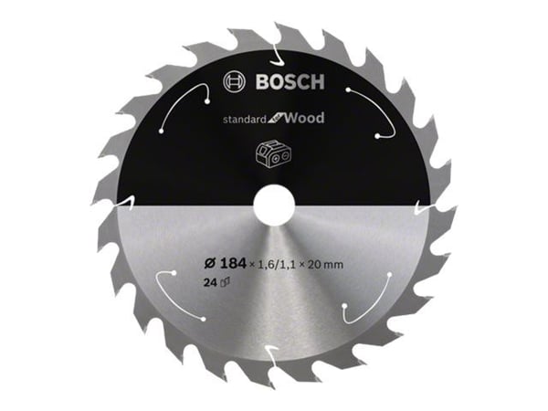 Bosch RUNDSAVKLINGE ACCU STD TRÆ 184X20MM 24T 24T